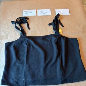 Old Navy Black Crop Top with Tie Straps